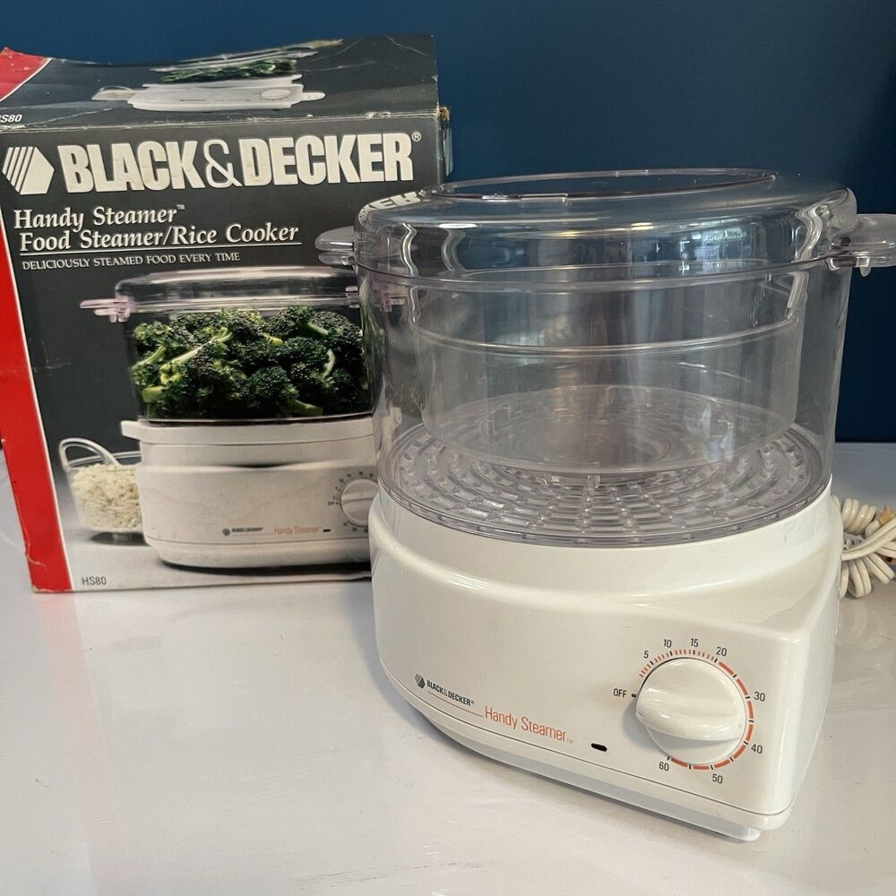 Black & Decker HS80 Handy Steamer Type 2 Food Steamer Rice Cooker Tested Working